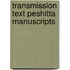 Transmission text peshitta manuscripts