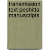 Transmission text peshitta manuscripts by Dirksen