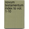 Novum testamentum index to vol. 1-10 door Marchal