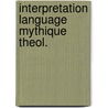 Interpretation language mythique theol. door Barthel