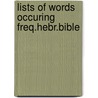 Lists of words occuring freq.hebr.bible door Watts
