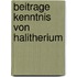 Beitrage kenntnis von halitherium