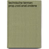 Technische termen prop.zool.anat.onderw door Klaauw
