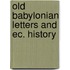 Old babylonian letters and ec. history