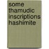 Some thamudic inscriptions hashimite