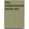 Two rediscovered works etc. by Gregorius Nyssenus