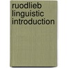 Ruodlieb linguistic introduction door Onbekend
