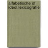 Alfabetische of ideol.lexicografie door Tollenaere