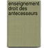 Enseignement droit des antecesseurs