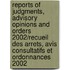 Reports of Judgments, Advisory Opinions and Orders 2002/Recueil Des Arrets, Avis Consultatifs Et Ordonnances 2002