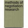 Methods of Negotiation Research by de Dreu, C. K. W.