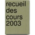 Recueil Des Cours 2003