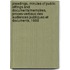 Pleadings, Minutes Of Public Sittings And Documents/memoires, Proces-verbaux Des Audiences Publiques Et Documents, 1999