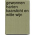 Gewonnen harten kaarslicht en witte wijn