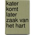 Kater komt later zaak van het hart