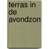 Terras in de avondzon