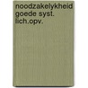 Noodzakelykheid goede syst. lich.opv. door Jongh