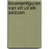 Bloemenfiguren van vilt uit elk seizoen