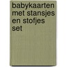 Babykaarten met stansjes en stofjes set door M. van den Akker
