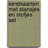 Kerstkaarten met stansjes en stofjes set
