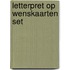 Letterpret op wenskaarten set