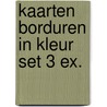 Kaarten borduren in kleur set 3 ex. door N. Korf
