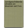 Zandgeschilderde vlinders en bloemen set 3 ex. by E. van Elp-Bosscha