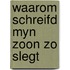 Waarom schreifd myn zoon zo slegt