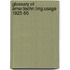 Glossary of amer.techn.ling.usage 1925-50