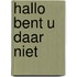 Hallo bent u daar niet