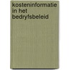 Kosteninformatie in het bedryfsbeleid by Sizer