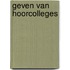 Geven van hoorcolleges