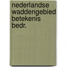 Nederlandse waddengebied betekenis bedr. by Eisma
