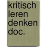 Kritisch leren denken doc. door Meehan