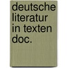 Deutsche literatur in texten doc. by Pieper