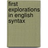 First explorations in english syntax door Rigter