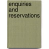 Enquiries and reservations by F. van der Velden