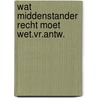 Wat middenstander recht moet wet.vr.antw. door Neck