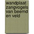 Wandplaat zangvogels van beemd en veld