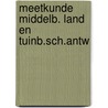 Meetkunde middelb. land en tuinb.sch.antw by Jan J. Boer