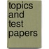 Topics and test papers