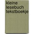 Kleine lesebuch tekstboekje