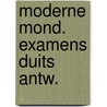 Moderne mond. examens duits antw. door Tempel