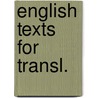 English texts for transl. door Schoonderwoerd