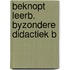 Beknopt leerb. byzondere didactiek b