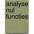 Analyse nul functies