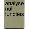Analyse nul functies door Kindt