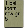 1 BSL toets mw gr 5 by J. van der Pijl
