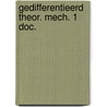 Gedifferentieerd theor. mech. 1 doc. door Lepeleire