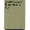 Gedifferentieerd theor mech 2 doc door Lepeleire